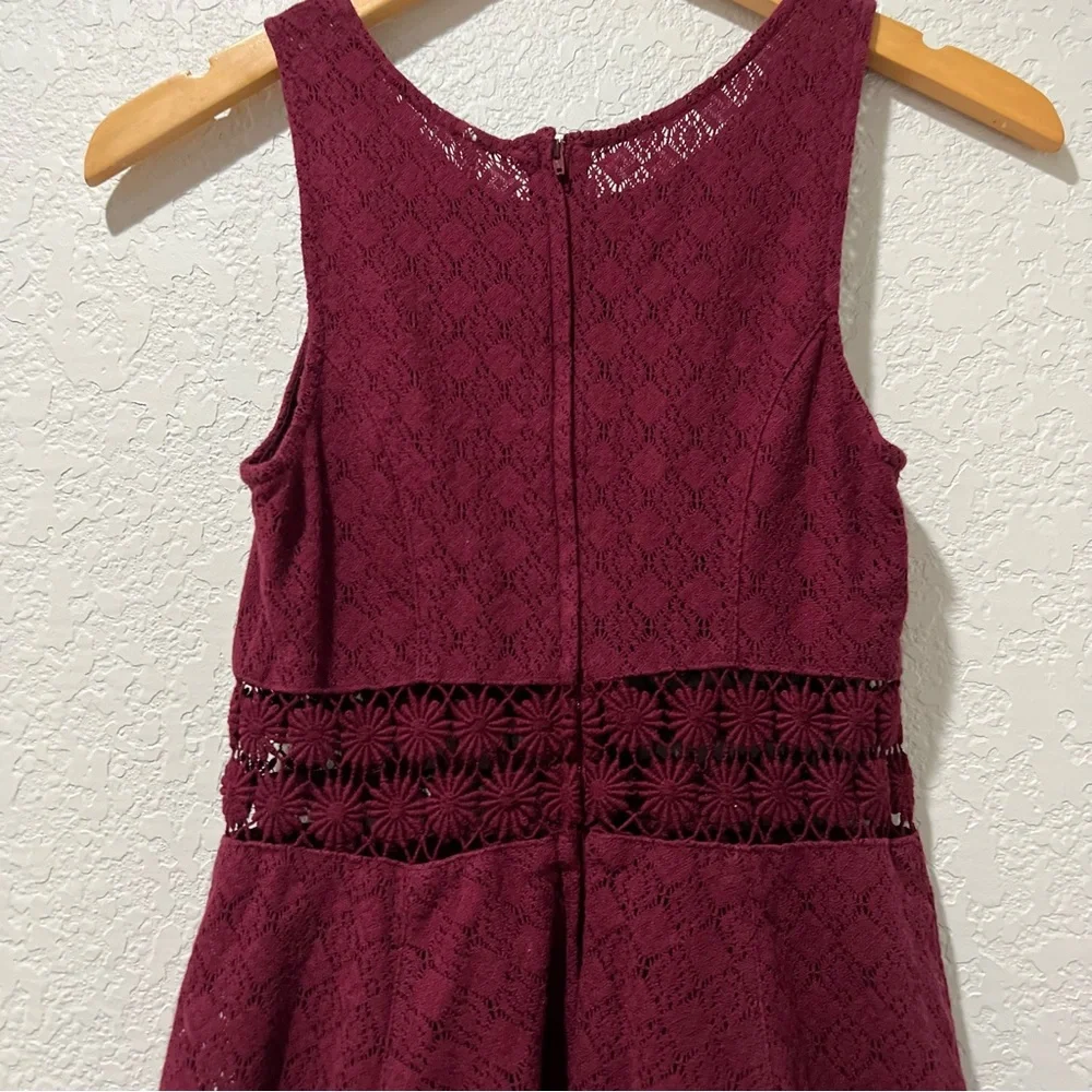 Free People Daisy Waist Crochet Mini Skater dress Size 2